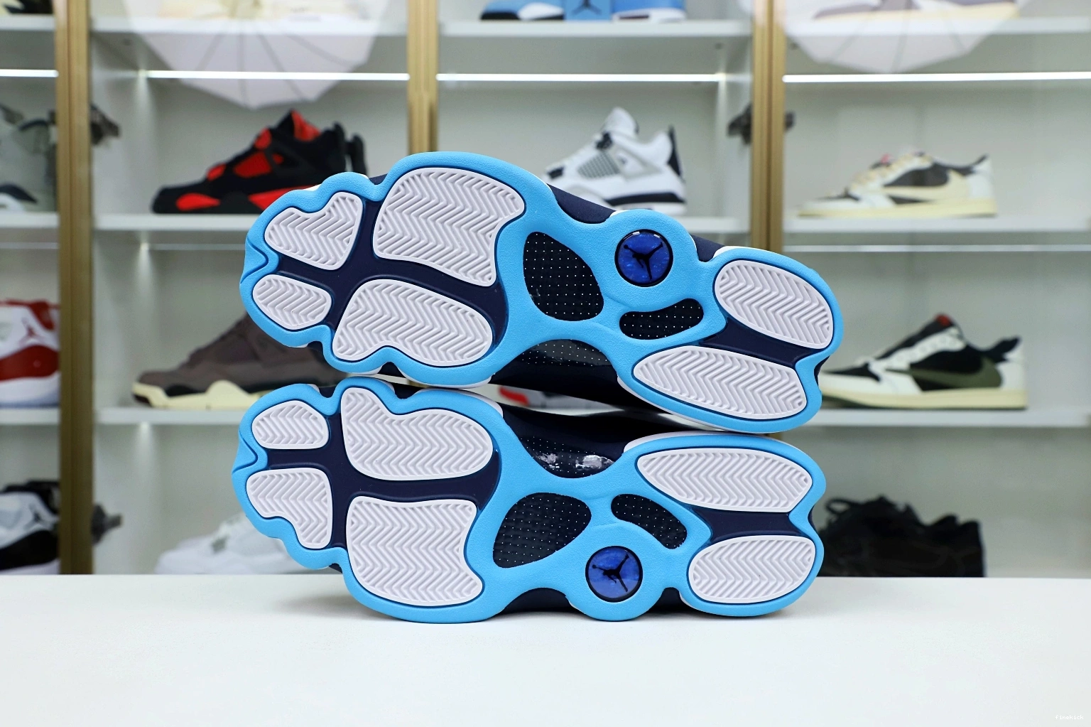 BLUE JORDAN 13 AIR WHITE OBSIDIAN RETRO 414571-144 POWDER 0707